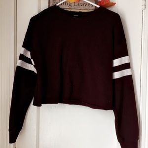 Burgundy Cropped Sweater